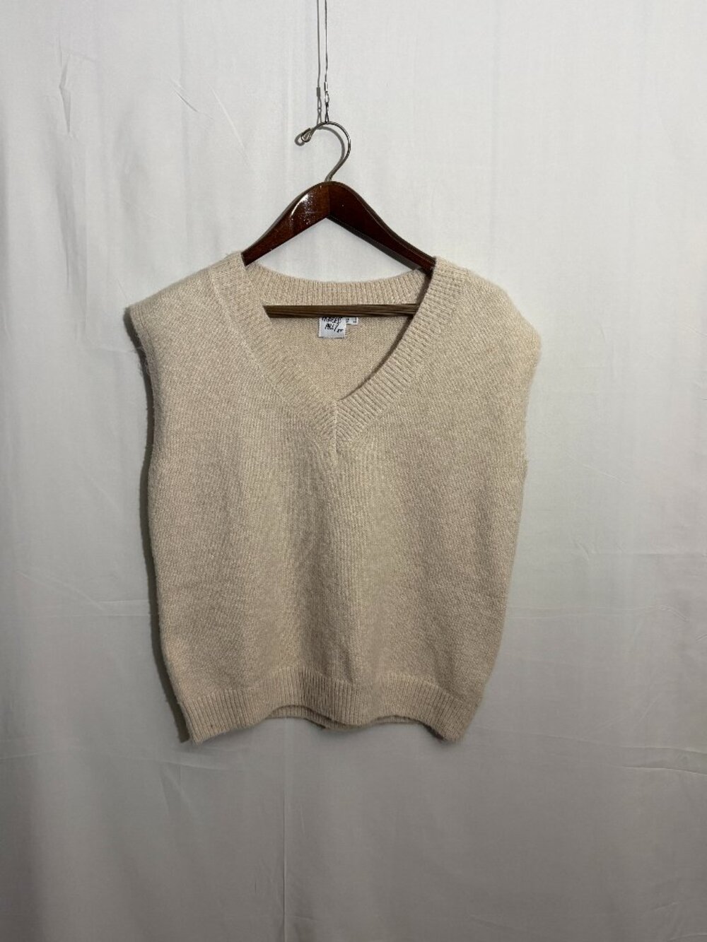 Princess Polly Lexie Oversized Sweater Vest Cream Size M / US 6